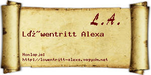 Löwentritt Alexa névjegykártya